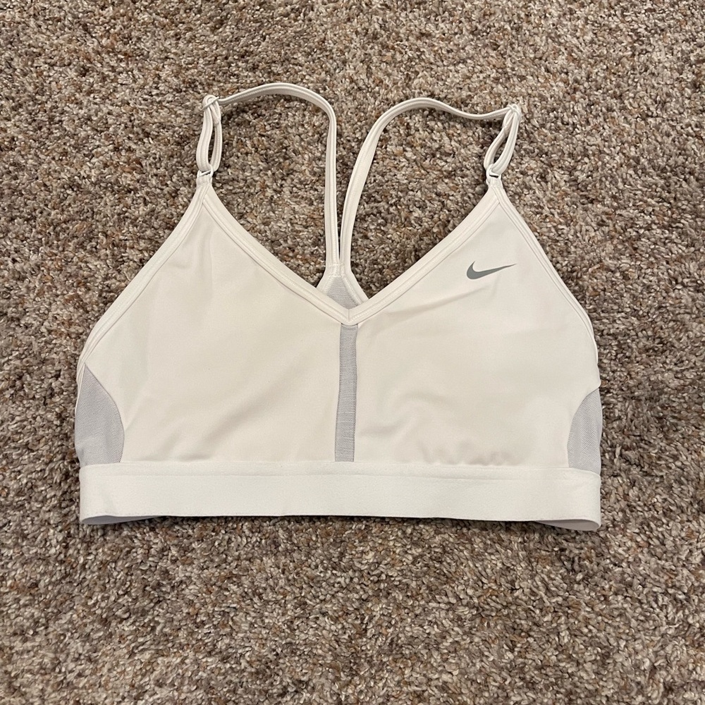 White Nike Sports Bra Gem